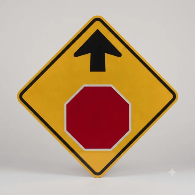 Ontario road sign: You are approaching a stop sign.