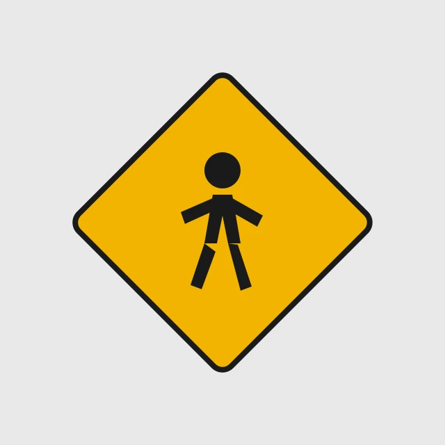 Ontario road sign: A pedestrian crossing is ahead.